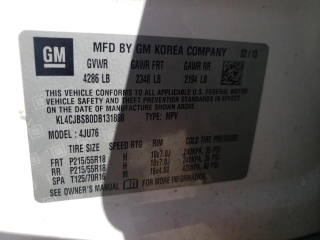 Photo 10 from auction – 2013 BUICK ENCORE CON with VIN KL4CJBSB0DB131888