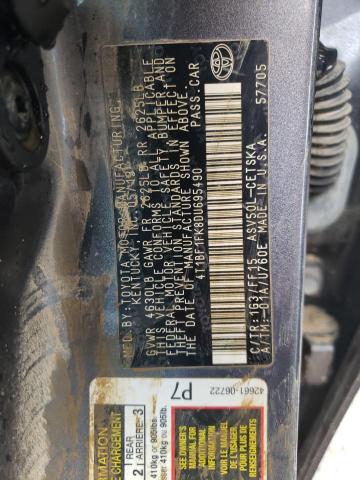 Photo 10 from auction – 2013 TOYOTA CAMRY L with VIN 4T1BF1FK8DU695490