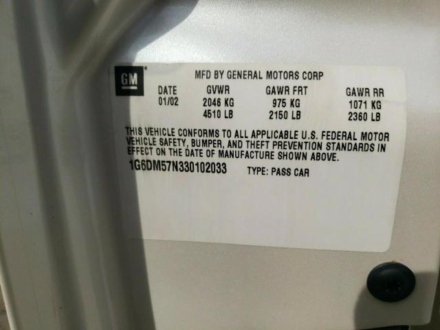 Photo 10 from auction – 2003 CADILLAC CTS with VIN 1G6DM57N330102033