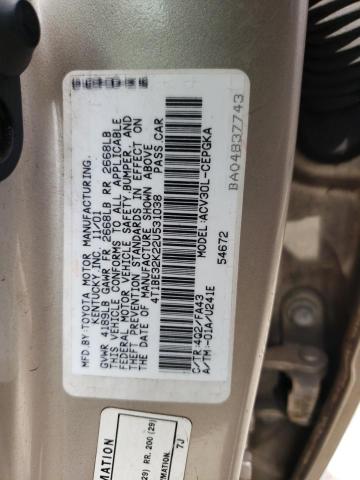 Photo 10 from auction – 2002 TOYOTA CAMRY LE with VIN 4T1BE32K22U531038