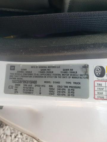 Photo 10 from auction – 2012 CHEVROLET COLORADO with VIN 1GCCSBF99C8150400