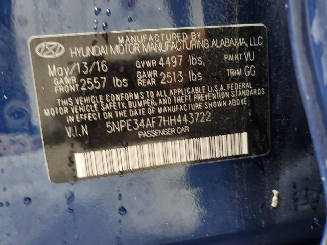Photo 10 from auction – 2017 HYUNDAI SONATA SPO with VIN 5NPE34AF7HH443722
