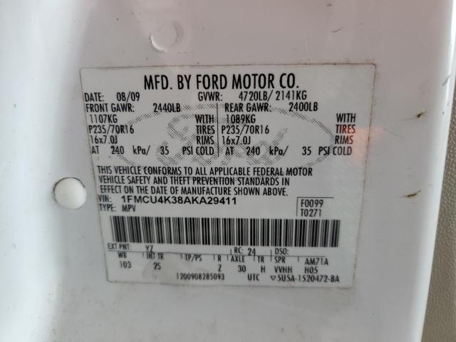 Photo 10 from auction – 2010 FORD ESCAPE HYB with VIN 1FMCU4K38AKA29411