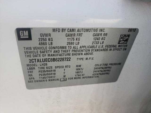 Photo 10 from auction – 2011 GMC TERRAIN SL with VIN 2CTALUEC8B6228722