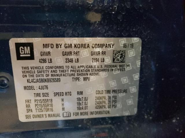 Photo 10 from auction – 2019 BUICK ENCORE PRE with VIN KL4CJASB0KB926589