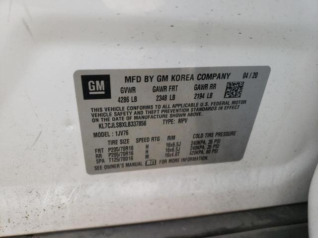 Photo 10 from auction – 2020 CHEVROLET TRAX 1LT with VIN KL7CJLSBXLB337856