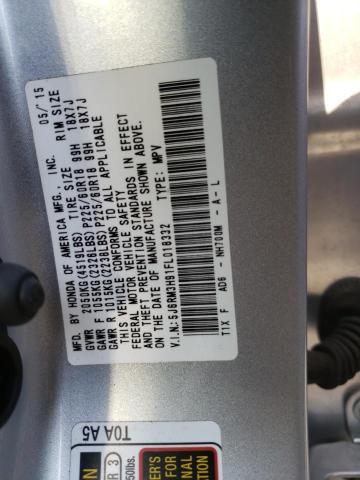 Photo 10 from auction – 2015 HONDA CR-V TOURI with VIN 5J6RM3H91FL018332