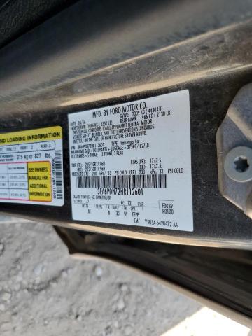 Photo 10 from auction – 2017 FORD FUSION SE with VIN 3FA6P0H72HR112601