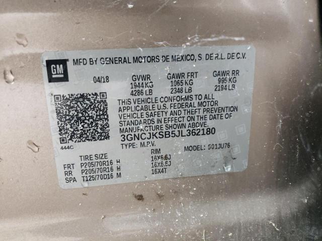 Photo 10 from auction – 2018 CHEVROLET TRAX LS with VIN 3GNCJKSB5JL362180