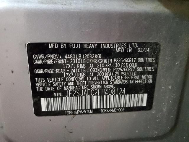 Photo 10 from auction – 2015 SUBARU FORESTER 2 with VIN JF2SJADC2FH408124