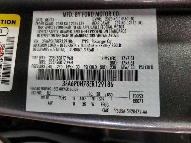Photo 10 from auction – 2014 FORD FUSION SE with VIN 3FA6P0H78ER129186