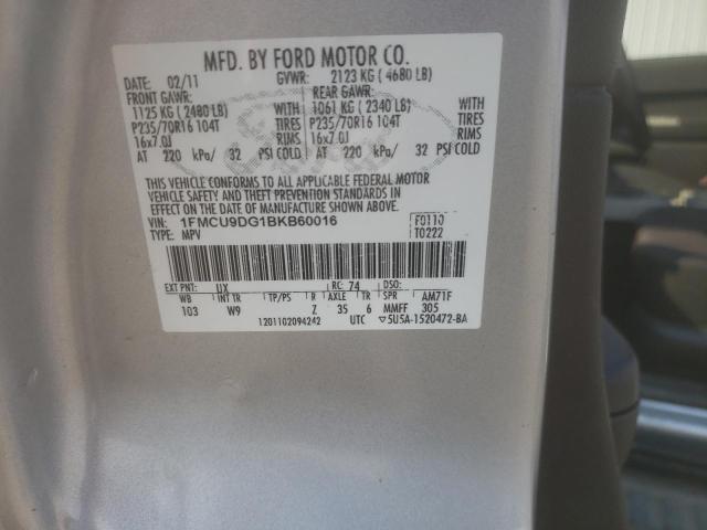 Photo 10 from auction – 2011 FORD ESCAPE XLT with VIN 1FMCU9DG1BKB60016