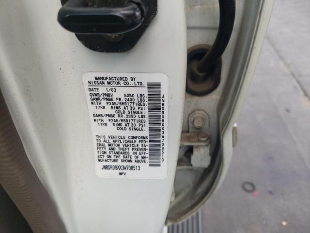 Photo 10 from auction – 2003 NISSAN PATHFINDER with VIN JN8DR09XX3W708513