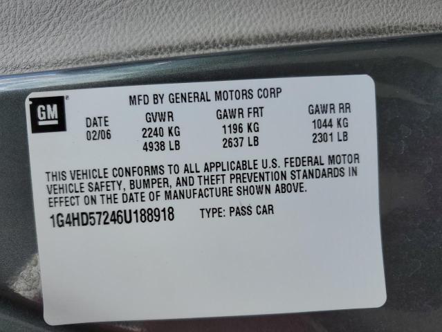 Photo 10 from auction – 2006 BUICK LUCERNE CX with VIN 1G4HD57246U188918