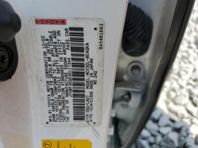 Photo 10 from auction – 2003 LEXUS ES 300 with VIN JTHBF30G030117344