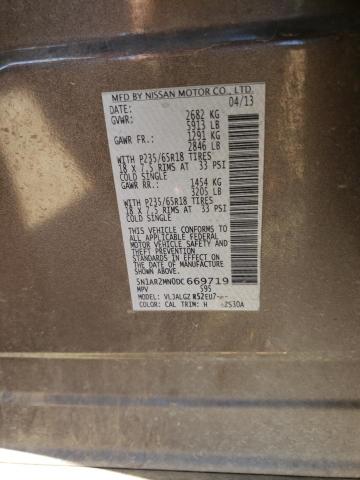 Photo 10 from auction – 2013 NISSAN PATHFINDER with VIN 5N1AR2MN0DC669719