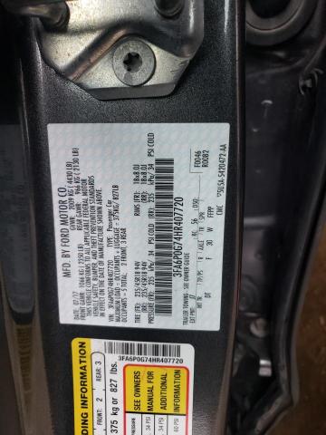 Photo 10 from auction – 2017 FORD FUSION S with VIN 3FA6P0G74HR407720