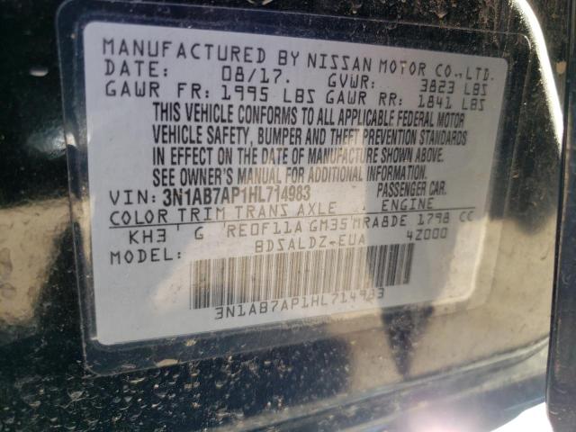 Photo 10 from auction – 2017 NISSAN SENTRA S with VIN 3N1AB7AP1HL714983
