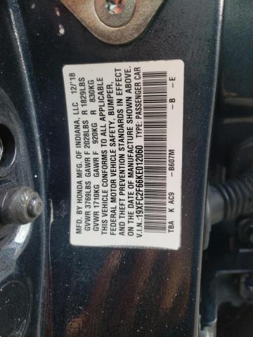 Photo 10 from auction – 2019 HONDA CIVIC LX with VIN 19XFC2F66KE012060