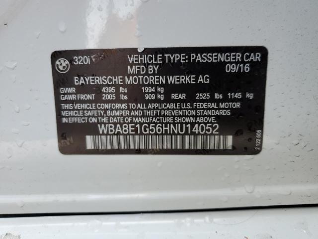 Photo 10 from auction – 2017 BMW 320 I with VIN WBA8E1G56HNU14052