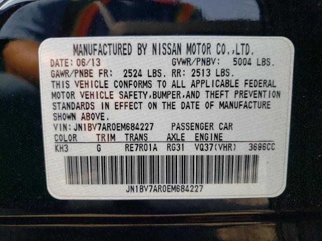 Photo 10 from auction – 2014 INFINITI Q50 BASE with VIN JN1BV7AR0EM684227
