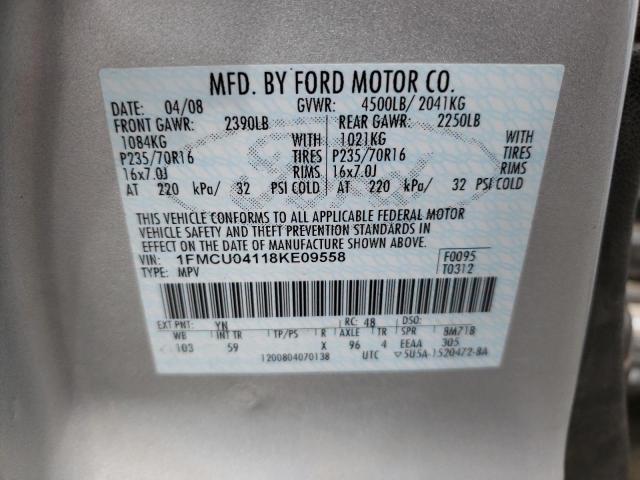 Photo 10 from auction – 2008 FORD ESCAPE LIM with VIN 1FMCU04118KE09558