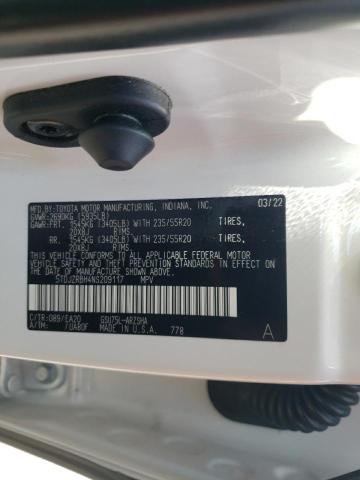 Photo 10 from auction – 2022 TOYOTA HIGHLANDER with VIN 5TDJZRBH4NS209117