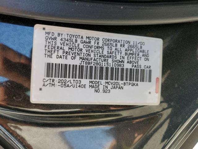 Photo 10 from auction – 2001 LEXUS ES 300 with VIN JT8BF28G115110983