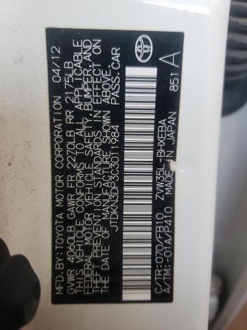 Photo 10 from auction – 2012 TOYOTA PRIUS PLUG with VIN JTDKN3DP3C3011984