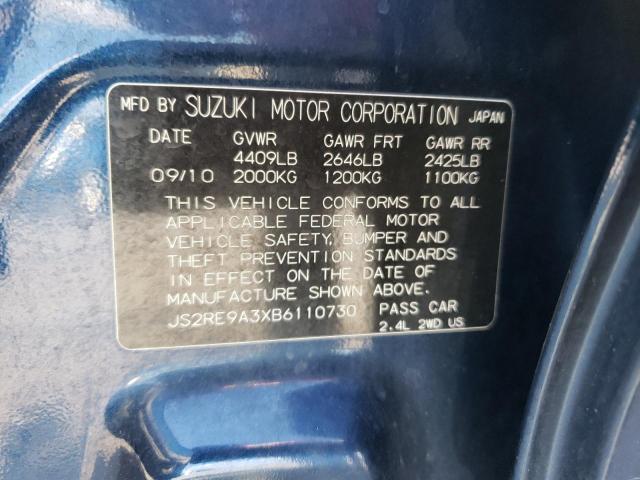 Photo 10 from auction – 2011 SUZUKI KIZASHI SE with VIN JS2RE9A3XB6110730