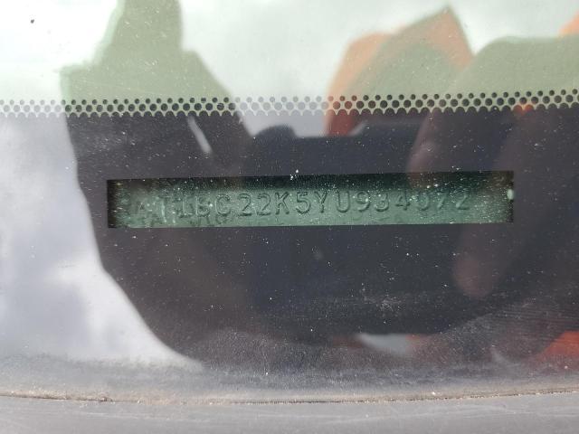 Photo 10 from auction – 2000 TOYOTA CAMRY CE with VIN 4T1BG22K5YU934072