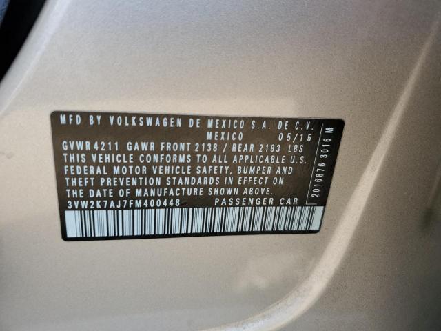 Photo 10 from auction – 2015 VOLKSWAGEN JETTA BASE with VIN 3VW2K7AJ7FM400448