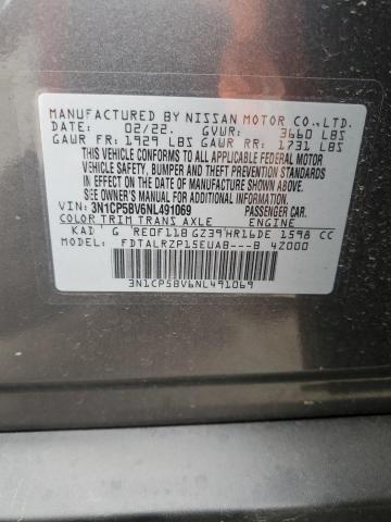 Photo 10 from auction – 2022 NISSAN KICKS S with VIN 3N1CP5BV6NL491069