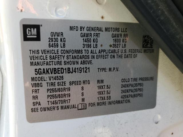 Photo 10 from auction – 2011 BUICK ENCLAVE CX with VIN 5GAKVBED1BJ419121
