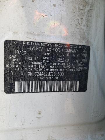 Photo 10 from auction – 2021 HYUNDAI ACCENT SE with VIN 3KPC24A62ME131803
