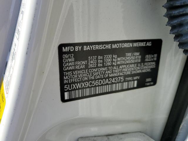 Photo 10 from auction – 2013 BMW X3 XDRIVE2 with VIN 5UXWX9C56D0A24375