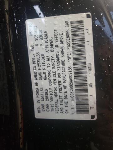 Photo 10 from auction – 2010 HONDA ACCORD EXL with VIN 1HGCS2B82AA009186