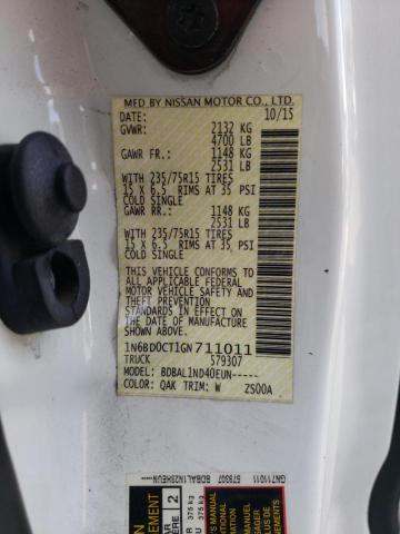 Photo 10 from auction – 2016 NISSAN FRONTIER S with VIN 1N6BD0CT1GN711011