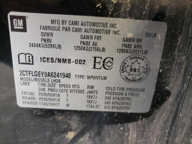 Photo 10 from auction – 2010 GMC TERRAIN SL with VIN 2CTFLGEY9A6241948