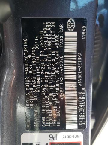 Photo 10 from auction – 2014 TOYOTA CAMRY L with VIN 4T4BF1FK3ER442326