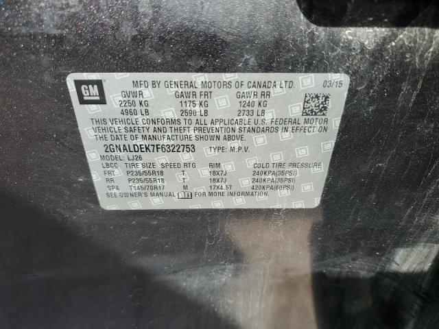 Photo 10 from auction – 2015 CHEVROLET EQUINOX LT with VIN 2GNALDEK7F6322753