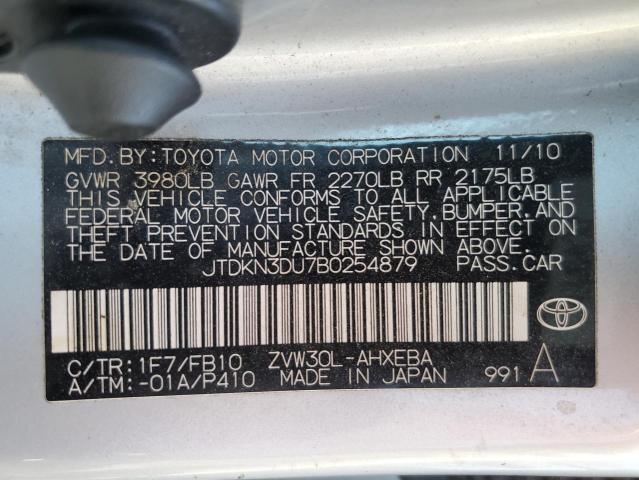 Photo 10 from auction – 2011 TOYOTA PRIUS with VIN JTDKN3DU7B0254879