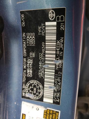 Photo 10 from auction – 2008 TOYOTA PRIUS with VIN JTDKB20U187798349
