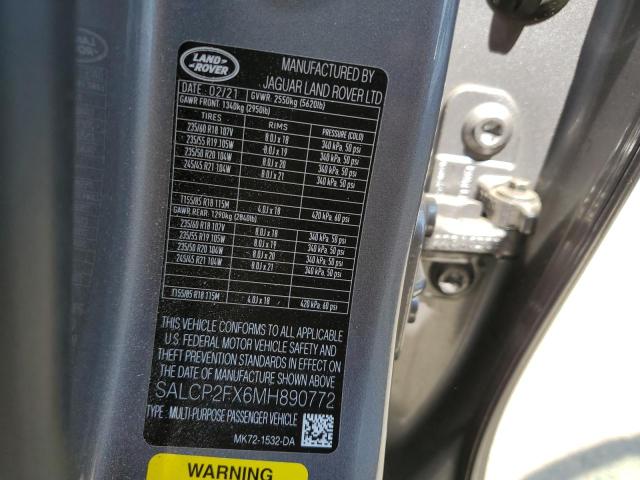 Photo 10 from auction – 2021 LAND ROVER DISCOVERY with VIN SALCP2FX6MH890772