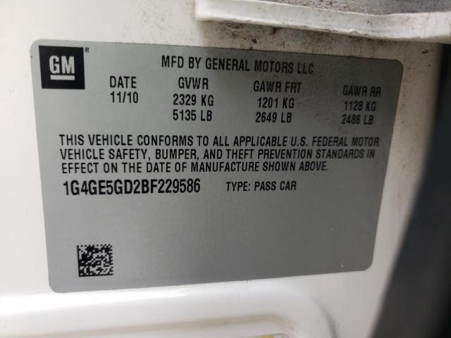 Photo 10 from auction – 2011 BUICK LACROSSE C with VIN 1G4GE5GD2BF229586
