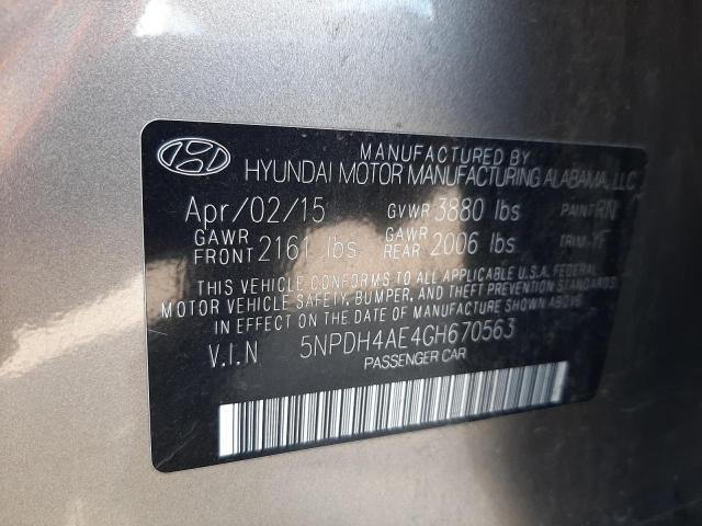 Photo 10 from auction – 2016 HYUNDAI ELANTRA SE with VIN 5NPDH4AE4GH670563