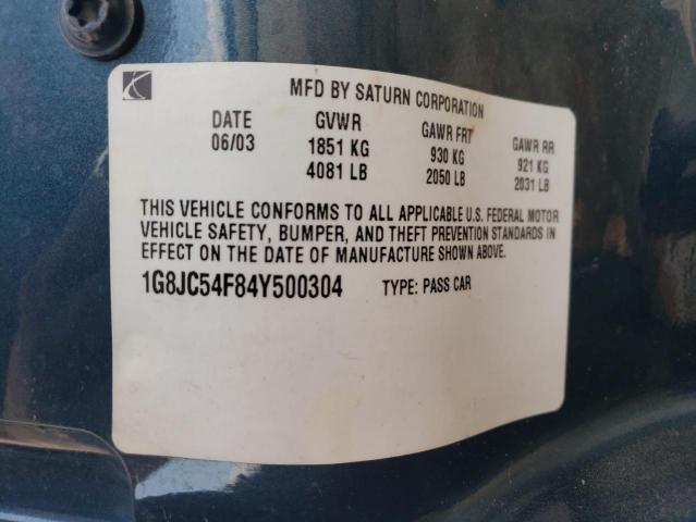 Photo 10 from auction – 2004 SATURN L300 LEVEL with VIN 1G8JC54F84Y500304