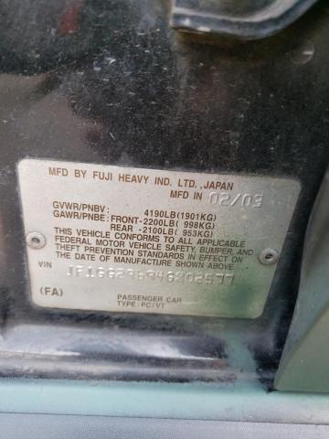 Photo 10 from auction – 2004 SUBARU IMPREZA WR with VIN JF1GG29694G802577