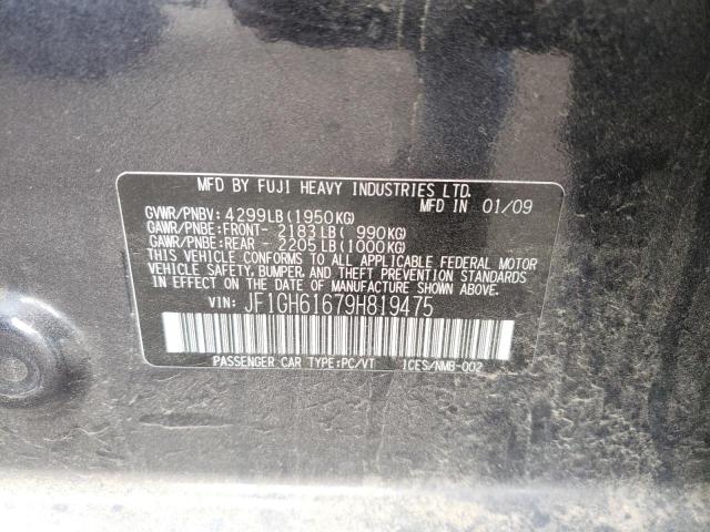 Photo 10 from auction – 2009 SUBARU IMPREZA 2. with VIN JF1GH61679H819475