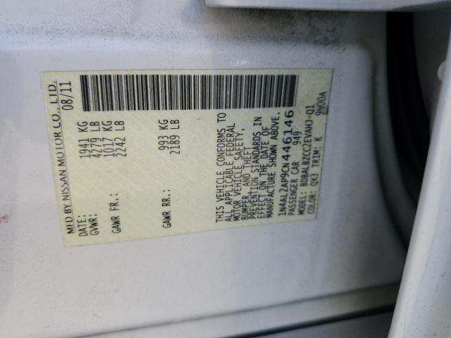Photo 10 from auction – 2012 NISSAN ALTIMA BAS with VIN 1N4AL2AP9CN446146